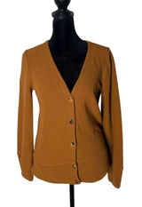Madewell Lantern Sleeve Crepe Textured Knit Cardigan Womens XXS Sweater Flower Photo 0