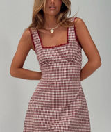 NWT Princess Polly Dasha Mini Dress. Red Check. Size 4. Photo 0