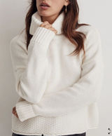 Madewell Sadler Turtleneck Ivory Sweater Size Medium NWOT Photo 0