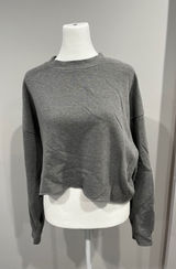 Wild Fable Women Gray Crew Neck Long Sleeve Cropped Sweatshirt Size M Photo 0