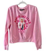 Barbie Sweatshirt Ski Club 1959 Size‎ Large Pink Crewneck Graphic Cropped NEW Photo 0