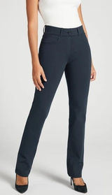 Betabrand Class DPYP Dress Pant Yoga Pant Straight Navy Blue W0076 Size Small Photo 0