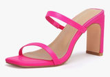Carcuume Women’s Strappy Hot Pink High Heel Sandals Photo 0