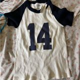 brandy melville 14 cropped baseball navy tee Photo 0