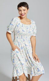 Her Universe Disney Eeyore Floral Smock Dress XS BoxLunch Winnie Pooh Photo 0