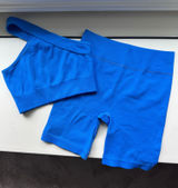 Amazon Workout Set Blue Ribbed Photo 0