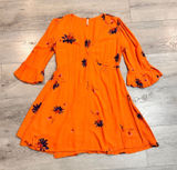 Free People‎ Dress Xsmall XS Time On My Side Floral Wrap Mini Floral Orange Photo 0