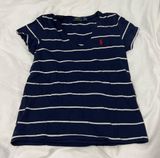Polo Ralph Lauren Women’s V neck Short Sleeve 100% Cotton Top Small Photo 0