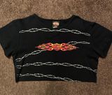 Motorcycle Oversized Cropped T-shirt Photo 0