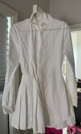 ZARA White Dress Mini Long Sleeve Photo 0