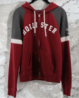 Hollister Y2K Spellout Zipper Hooded Jacket Academia‎ College Size M Photo 0