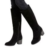 Blondo Waterproof Black Suede Tall Knee High Block Heel Boots Size 6.5M NEW Photo 0