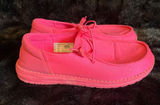 Hey Dude Wendy Funk Mono Sparkle Electric Pink Loafers Womens Size 10 Photo 0