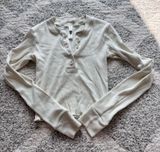 SKIMS Henley Long Sleeve Top Oat Photo 0