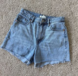 H&M Distressed Jean Shorts Light Wash Photo 0