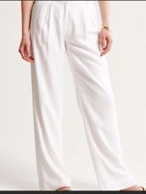 Abercrombie & Fitch Women's Sloane Wide Leg Linen Blend Pants Size 4 Short Photo 0