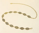 Vintage Gold Oval Concho Waist Chain Belt Adjustable Boho Western Style Photo 0