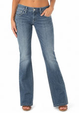7 For All Mankind A Pocket Jeans Bootcut Flare Low Rise Y2K Denim Size 27 Photo 0