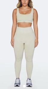 SETACTIVE SculptFlex Legging & Bra Matching Set in Oat Limited Edition Small XS Photo 0