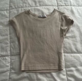 Zara Baby Tee Cropped Cream Photo 0