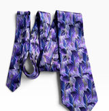 J Garcia Oak Tree Collection Fifty-Two Purple Abstract Silk Necktie 60 Inch Photo 0