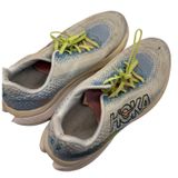 Hoka Mach 5 Running Shoes Womens 9 Blue White Lime Green‎ Mesh Sneakers Photo 0