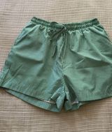 Striped Blouse Tie Shorts Photo 0