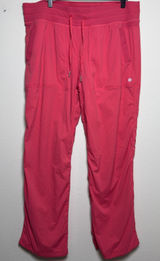 Lululemon Women Dance Studio Pant 14 Glaze Pink Ribbed Mid Rise Lined Casual Photo 0