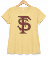OKI Wear FSU Seminoles Florida State University Graphic Tee Yellow Women SM Photo 0