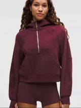 Lululemon 1/2 Zip scuba - M/L - maroon with gold details Photo 0