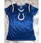 Indianapolis Colts JerseyWomens Medium Blue NFL Team Apparel V Neck Shirt Top Photo 0