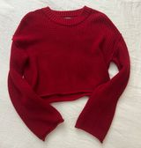 Red Cropped Sweater Size M Photo 0