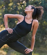 Free People Movement Cross‎ The Line Bodysuit Black Women’s Size Medium athletic Photo 0