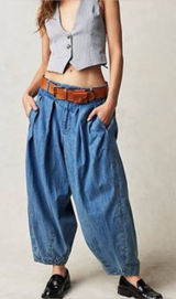 We The Free Medium We The Free Ridley Pull On Cropped Baggy Barrel Jeans S Photo 0