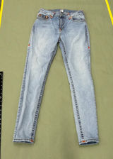 True Religion Jennie Curvy Mid Rise Skinny Jeans Light Wash Blue 31 Photo 0