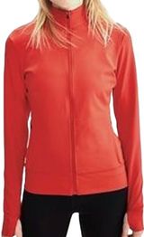 Lole Essential Up Jacket Full Zip Long Sleeve Mock Neck Zipper Pocket Red XS Photo 0