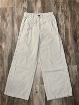 Zara Cream Wide-Leg Corduroy Pants 100% Cotton Photo 0