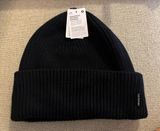 NWT Lululemon Ribbed Merino Wool-Blend Knit Beanie - Black - size L/XL Photo 0