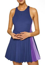 Fourlaps‎ Womens Swift Blue Purple Pleated Tennis Golf Athletic Active Dress S Photo 0