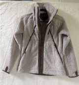 Kuhl Flight Jacket Womens XS Grey Full Zip High Pile Fleece‎ Thumbholes Hooded Photo 0
