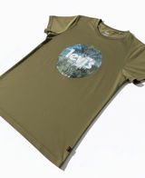 Levi's Olive Green Crewneck Graphic Tee with Nature Print Photo 0