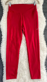 Vs Pink Active Red Leggings Side Pockets Activewear Gym Casual Yoga Pilates Photo 0