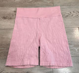 Offline by Aerie Goals Pink Floral Jacquard High Waisted Biker Shorts‎ Medium M Photo 0