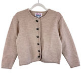 Tally-Ho Creation Vintage 100% Wool Cardigan Tan Oatmeal Australia Petite Small Photo 0