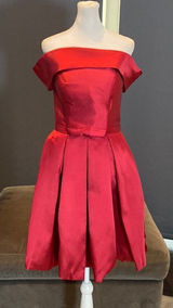 Women’s Off the Shoulder Short Red Prom Party Homecoming Dress CorsetBack Size 6 Photo 0