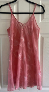 Morgan Taylor Intimates Small Pink Heart Night‎ Semi Sheer Slip Dress Lingerie Photo 0