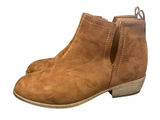 Journee Collection Rimi Brown Faux‎ Suede Block Heel Ankle Booties Size 9 Photo 0