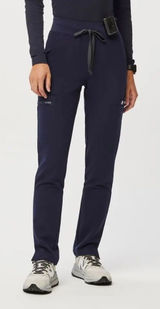 • Navy Blue High Waisted Yola Skinny Scrub Pants Photo 0