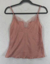 Victorias Secret XS Cami Top Pink Lace Trim Sleeveless Lingerie Tank‎ Photo 0