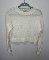 Acne Studios Ryssa Alpaca Merino Wool Cream Cropped‎ Sweater Sz S Photo 0